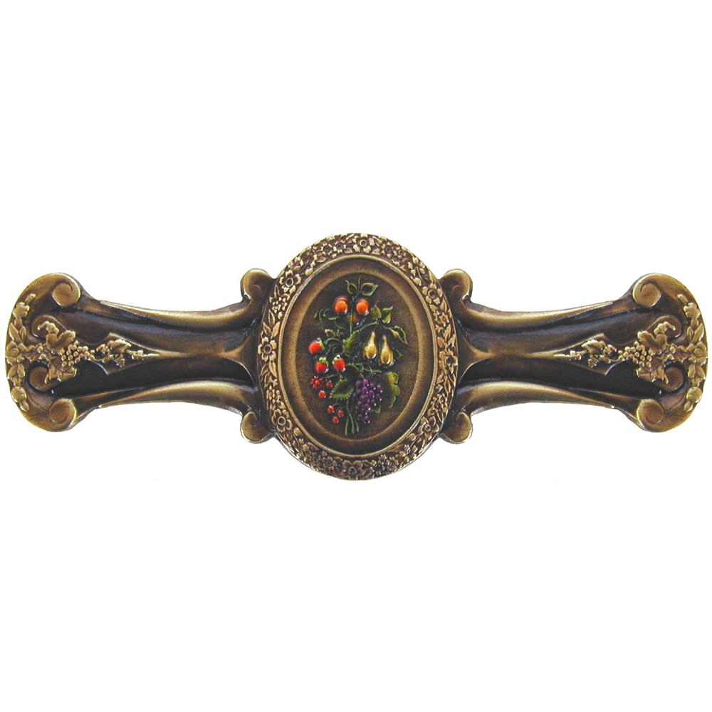 Notting Hill NHP-613-BHT Fruit Bouquet Pull Hand-tinted Antique Brass